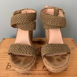 Stuart Weitzman Buckle Wedge Sandal